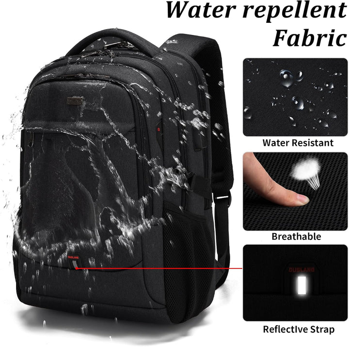 Rose commuter laptop bag, water-resistant, USB port, smart anti-theft design for daily use.