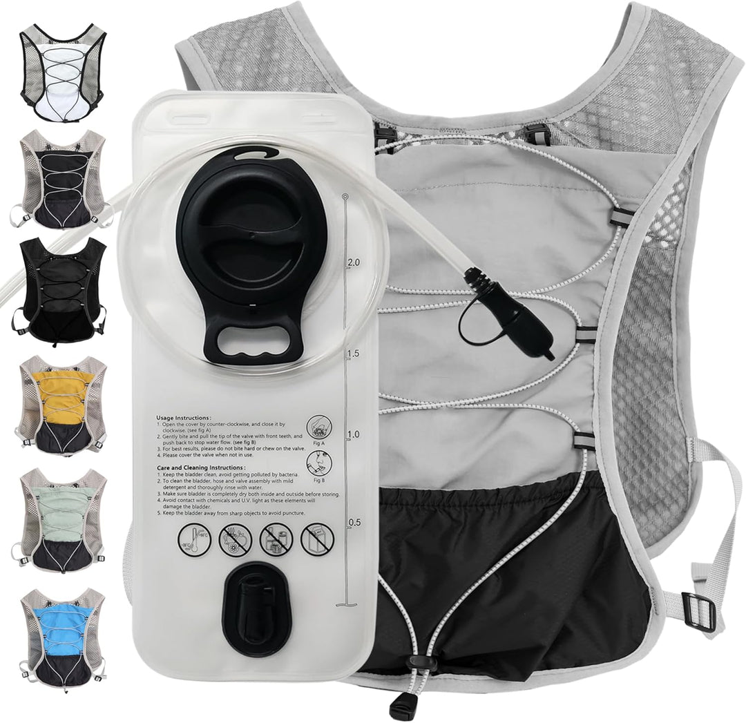 Unisex Ultra-Light Dravien running hydration vest with 2L water bladder for marathon & trail.