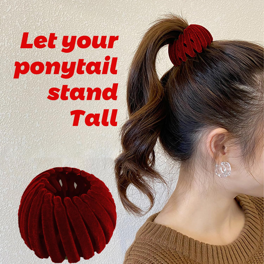 Versatile bird's nest hair accessory set (3 pcs), ideal for elegant women's updos and daily styling.