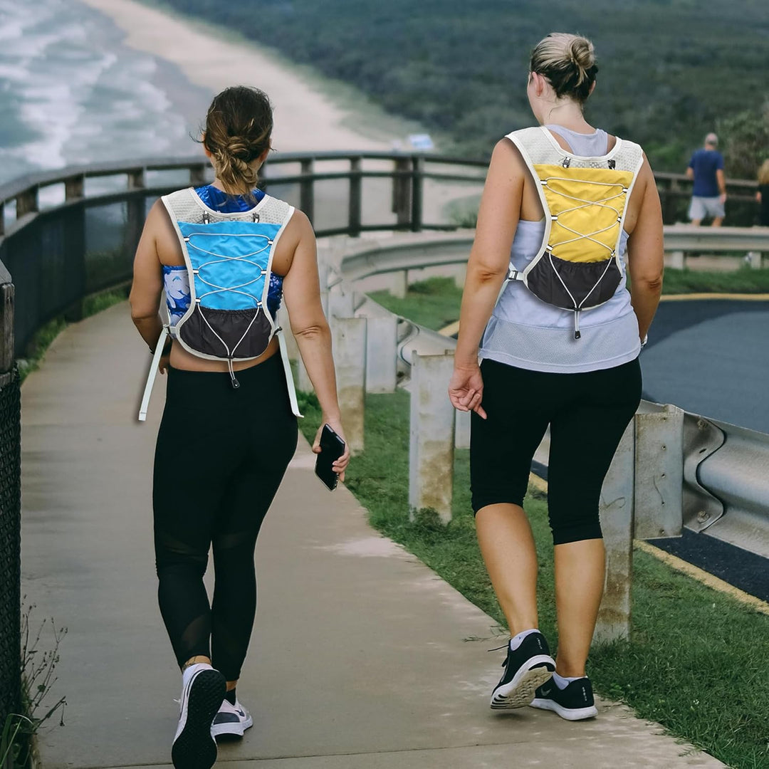 Lightweight hydration running vest, Dravien design with 2L water bladder for active users.