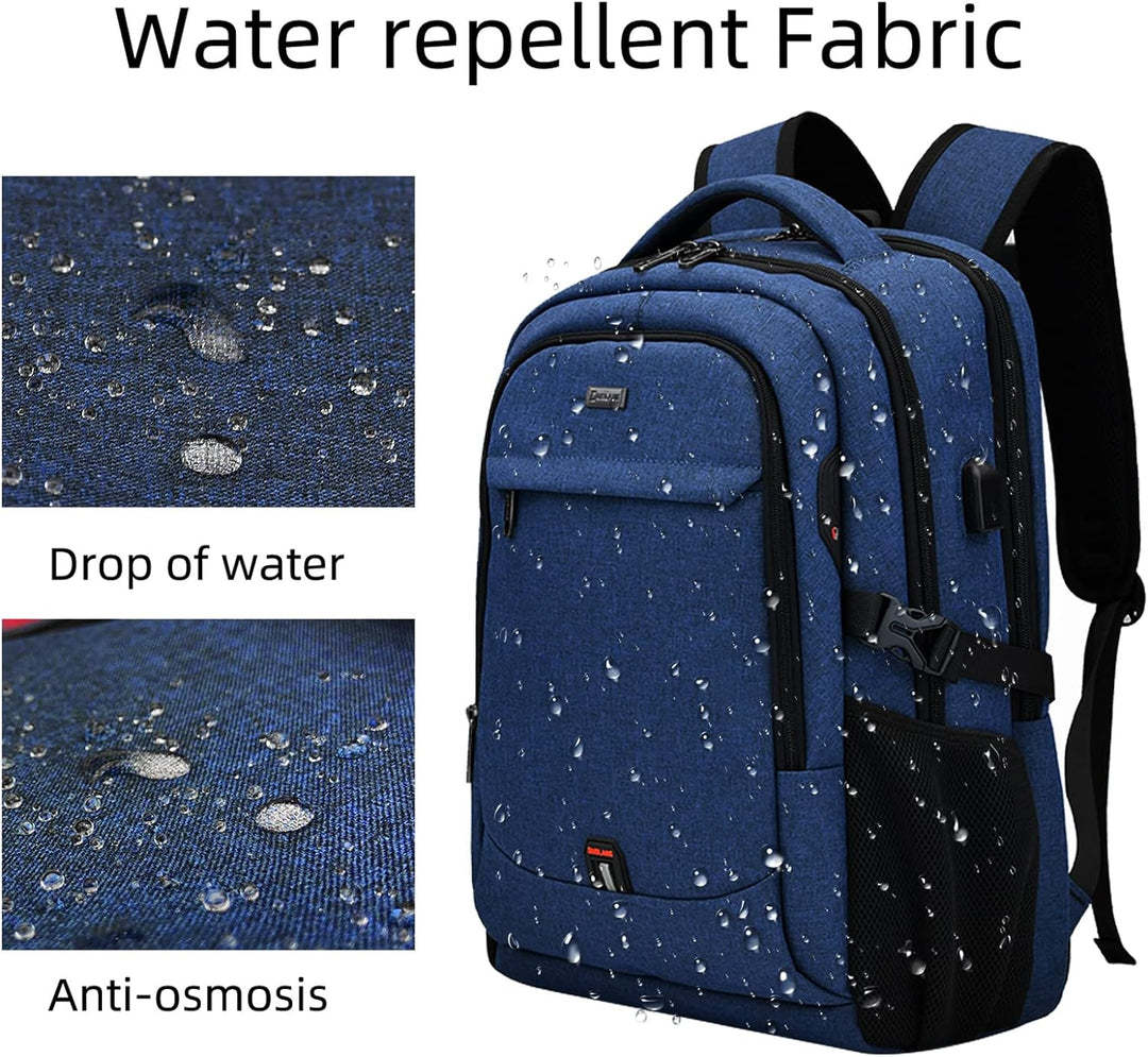 Rose commuter laptop backpack, water-resistant, USB port, smart anti-theft design & storage.