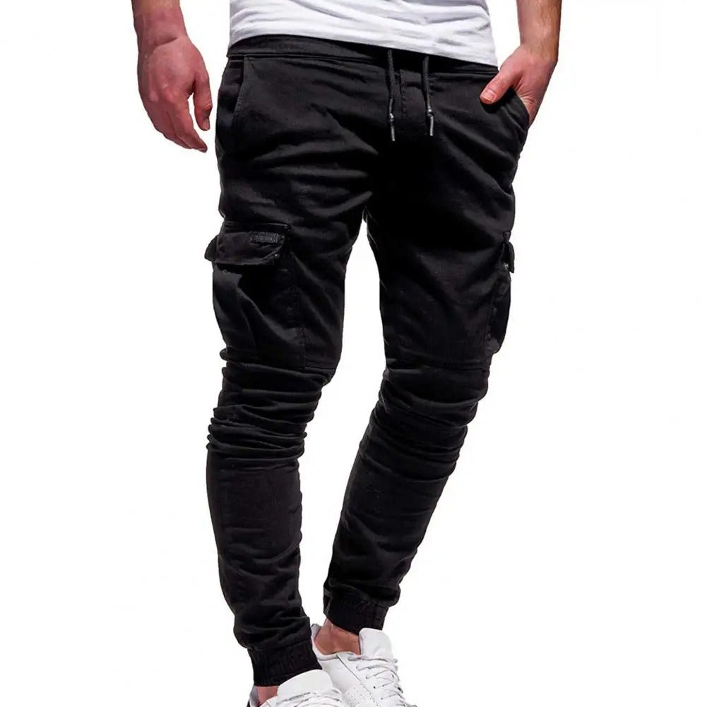 Men's premium stretch cargo pants in a relaxed fit, ideal for everyday comfort, casual wear, and outdoor activities.