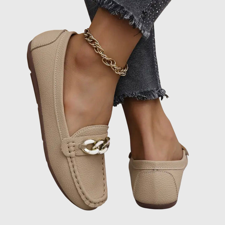 Women's Gold Chain Loafers