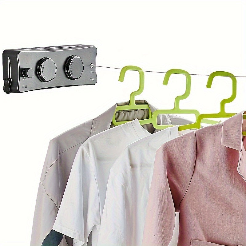 Multi-use compact clothesline for laundry, towels, or delicates. Foldable and space-saving for indoor/outdoor use.