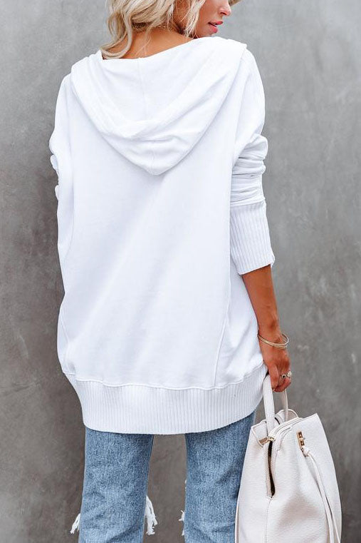Stylish women's love-themed hooded tunic, perfect for everyday fashion & weekend outfits.