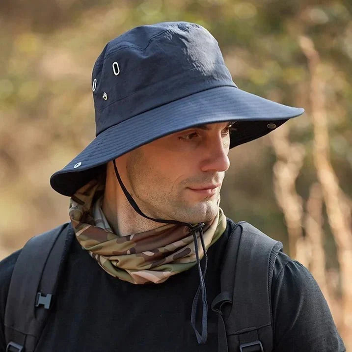Summer essential sun hat, unisex. Breathable, UV protected, foldable for easy packing & adventures.