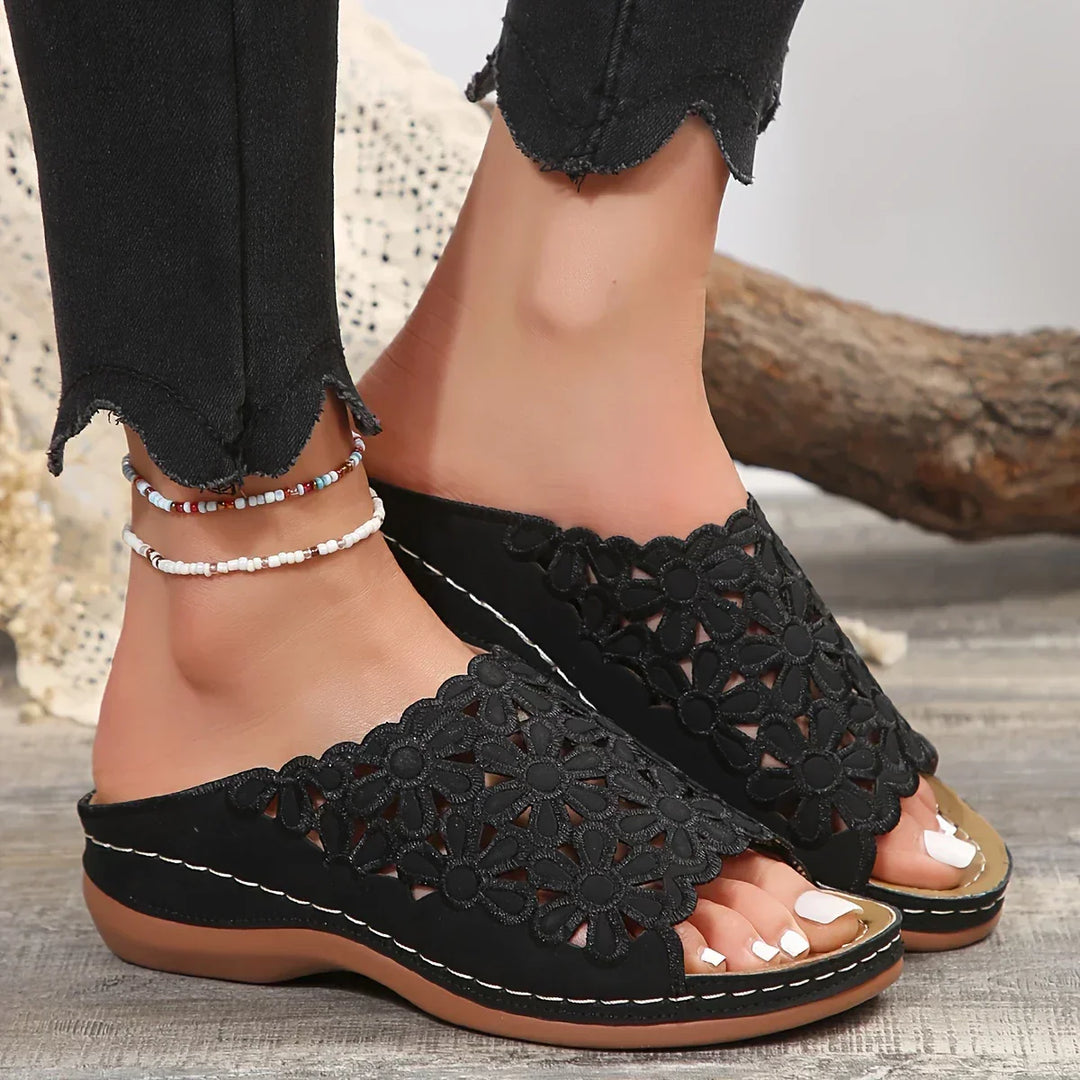 Ella™ | Elegant Floral Comfort Sandals