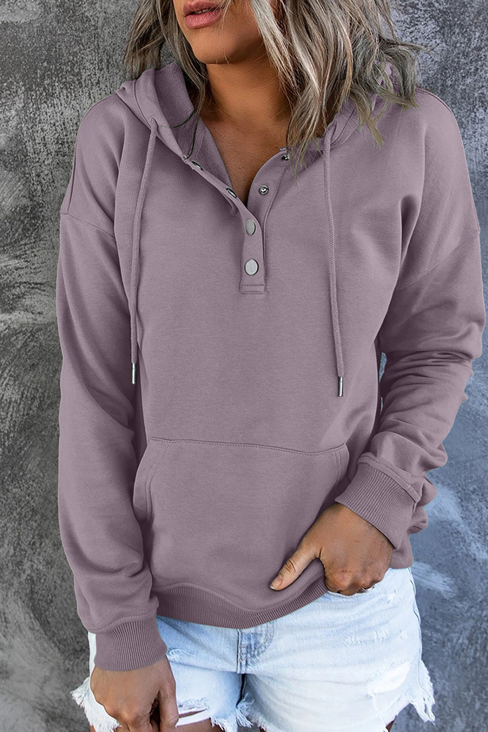 Black women's relaxed fit hoodie sweater for comfortable casual wear & style.