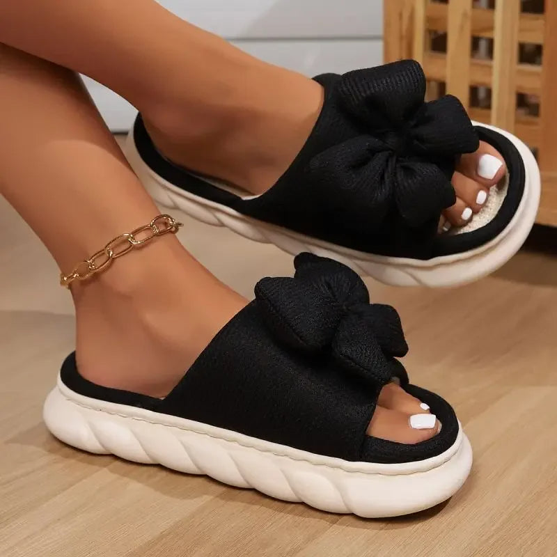 Women's Bow Detail Slides