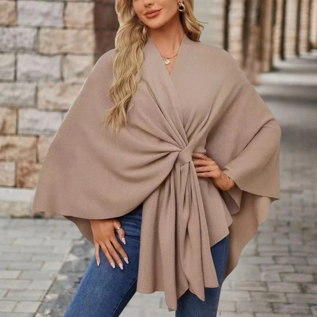 Elegant Draped Poncho