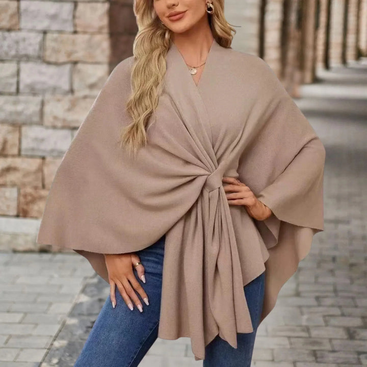 Elegant Draped Poncho