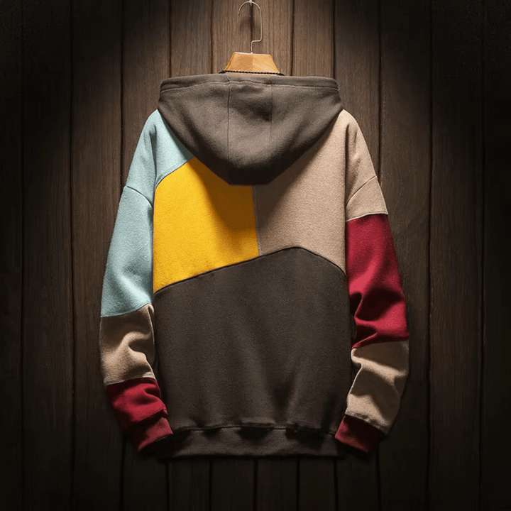 Relaxed fit men's pullover hoodie, ideal for casual wear and ultimate comfort.