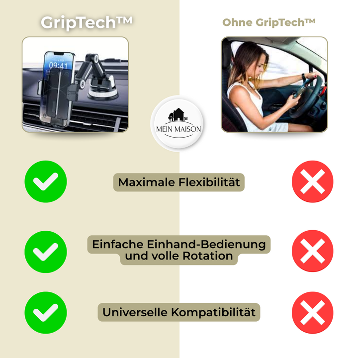 Stable universal car phone holder with strong suction cup for secure smartphone mounting & viewing.