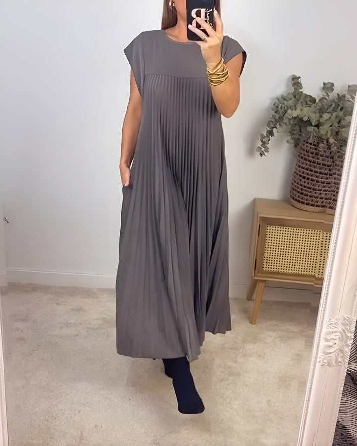 Pleated Dress - Lightweight & Refined