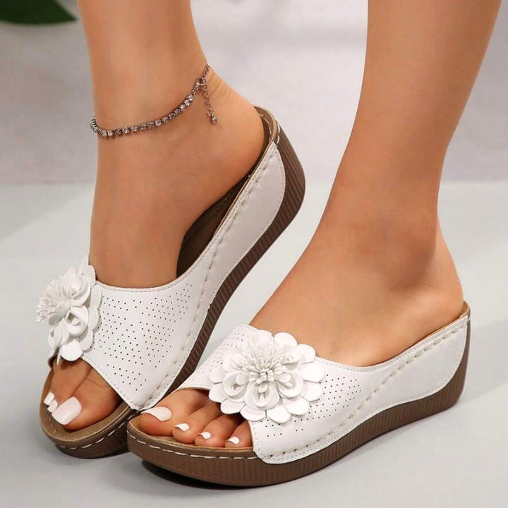 Women's Slip-On Wedge Sandals with Open Toe