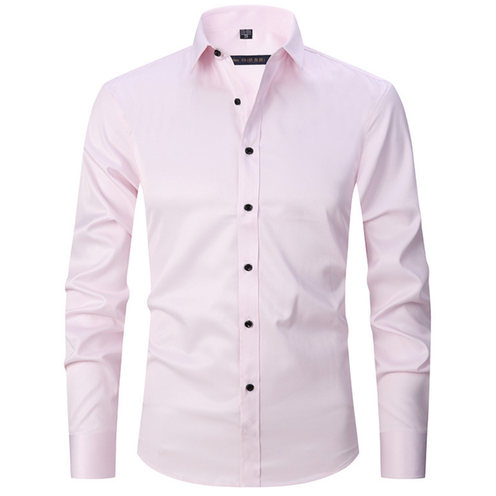 Men's casual shirt, classic fit, long sleeve, suitable for work and daily wear.