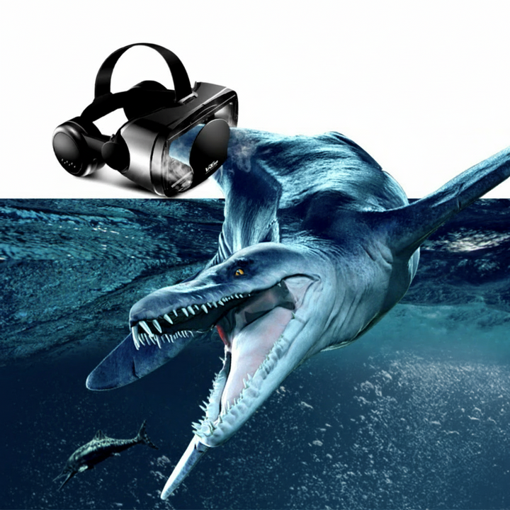 Next-gen universal phone VR headset with integrated audio, transforming your smartphone into a personal immersive cinema.