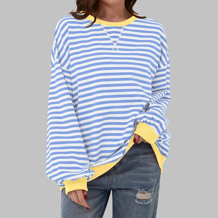 Women's Striped Oversized Sweatshirt