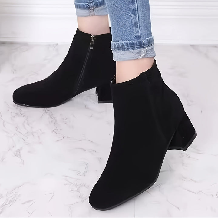 Women's comfortable Chelsea ankle boots. Easy wear block heel, perfect for stepping out in style this fall & winter.