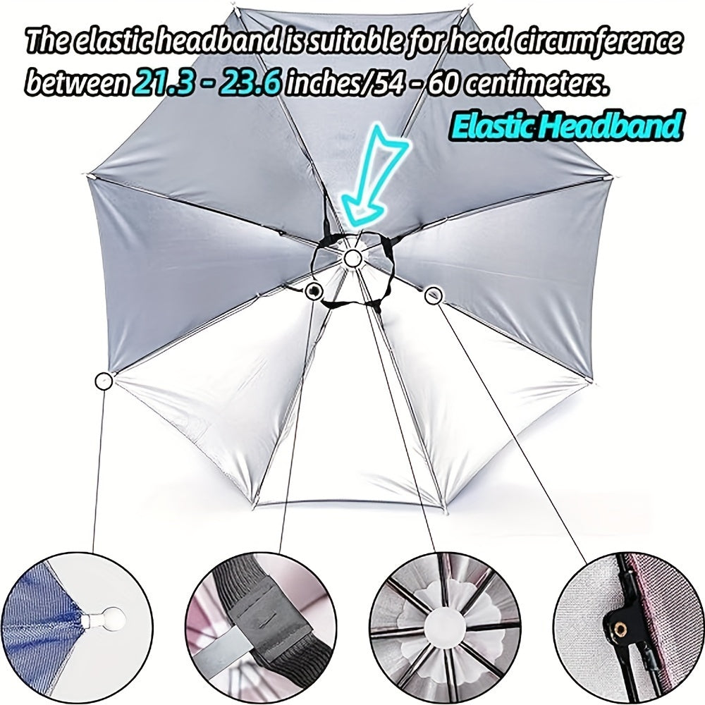 Convenient hands-free umbrella hat for outdoor sports, offering great UV sun protection.
