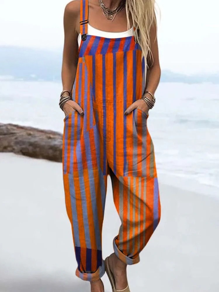 Women's Sunset Print Jumpsuit
