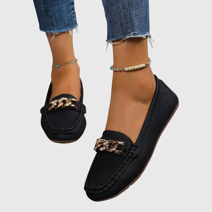 Women's Gold Chain Loafers