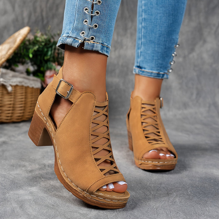 Women's Lattice-Heel Sandals