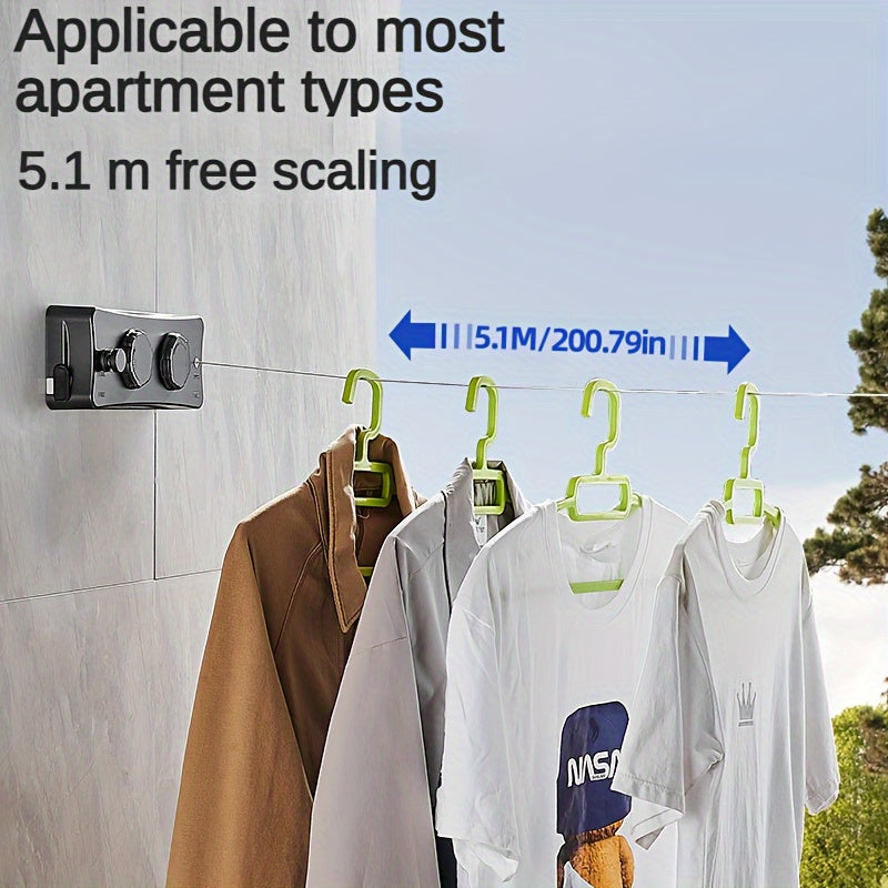 Easy-to-install double drying rack, perfect for efficient laundry in any space. Space-saving foldable clothesline.