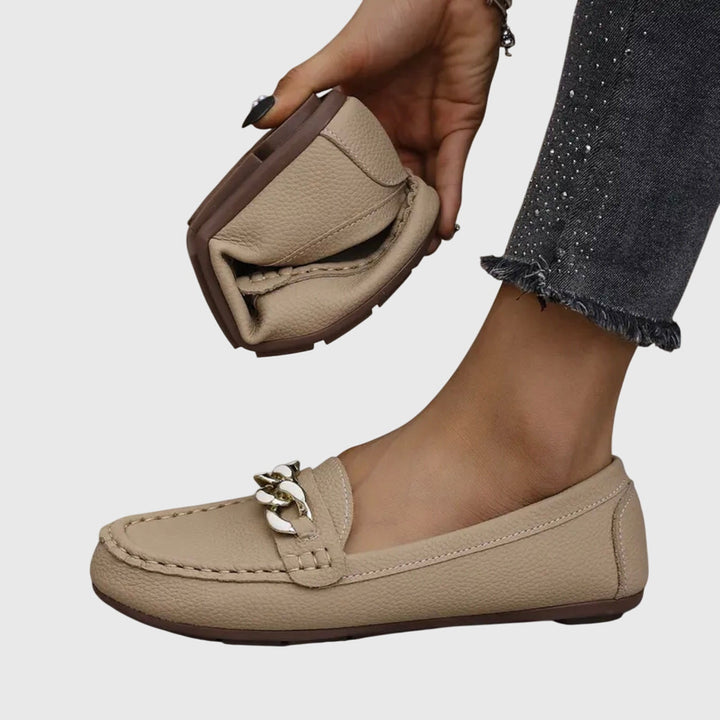 Women's Gold Chain Loafers