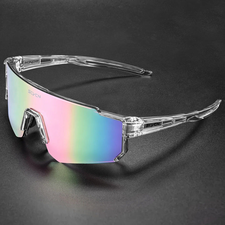 Unisex high-performance UV400 sports sunglasses for outdoor cycling and running protection.