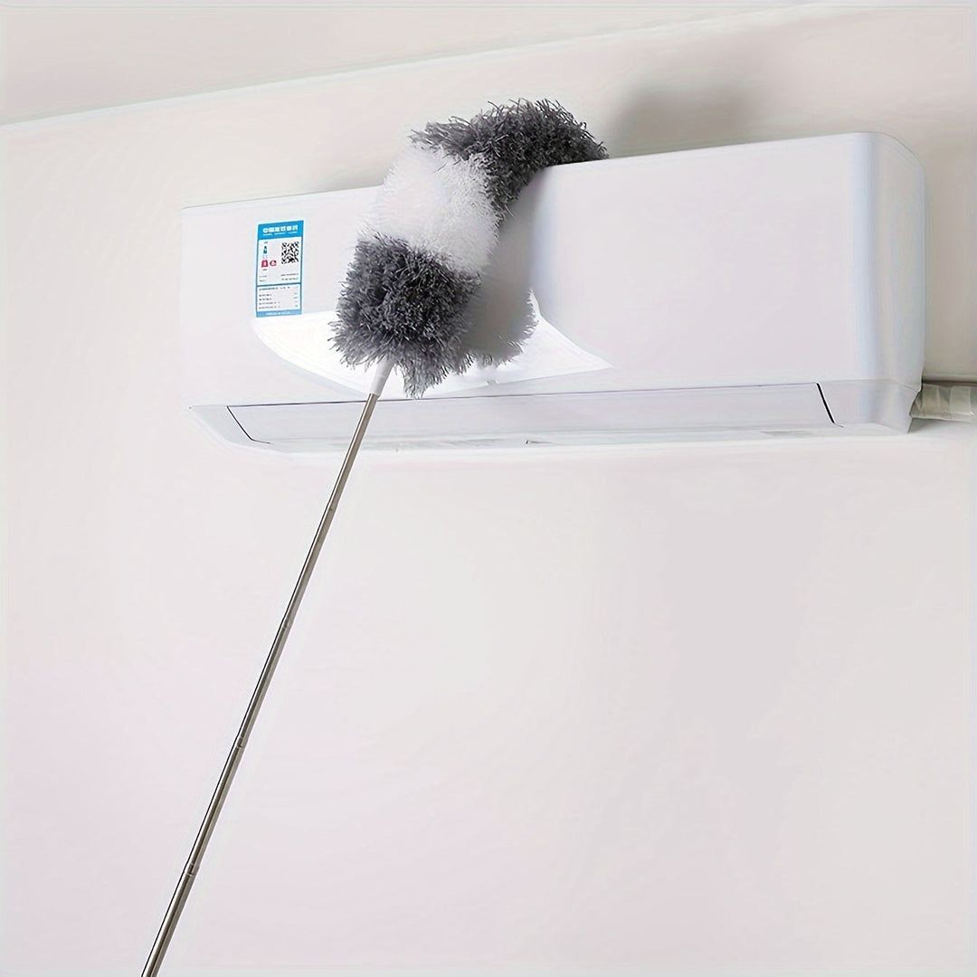 Washable microfiber duster, extendable for versatile home cleaning. Eco-friendly & reusable tool.