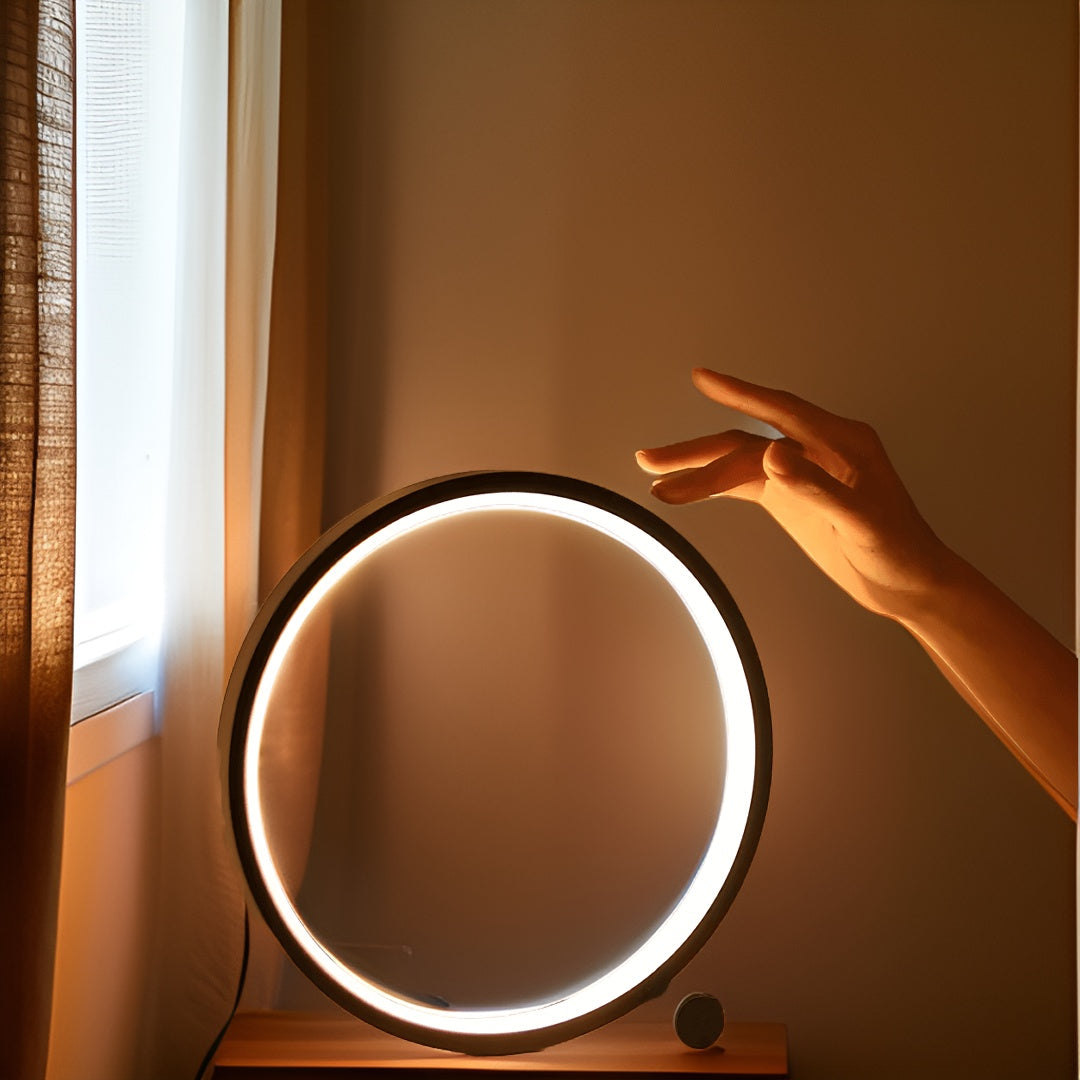 Stylish dimmable LED table lamp for modern home lighting. Perfect for bedroom, living room, or desk.