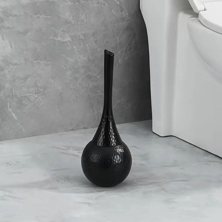 Luxury toilet brush & holder, an elegant housewarming gift. Stylish bathroom hygiene accessory for modern decor.