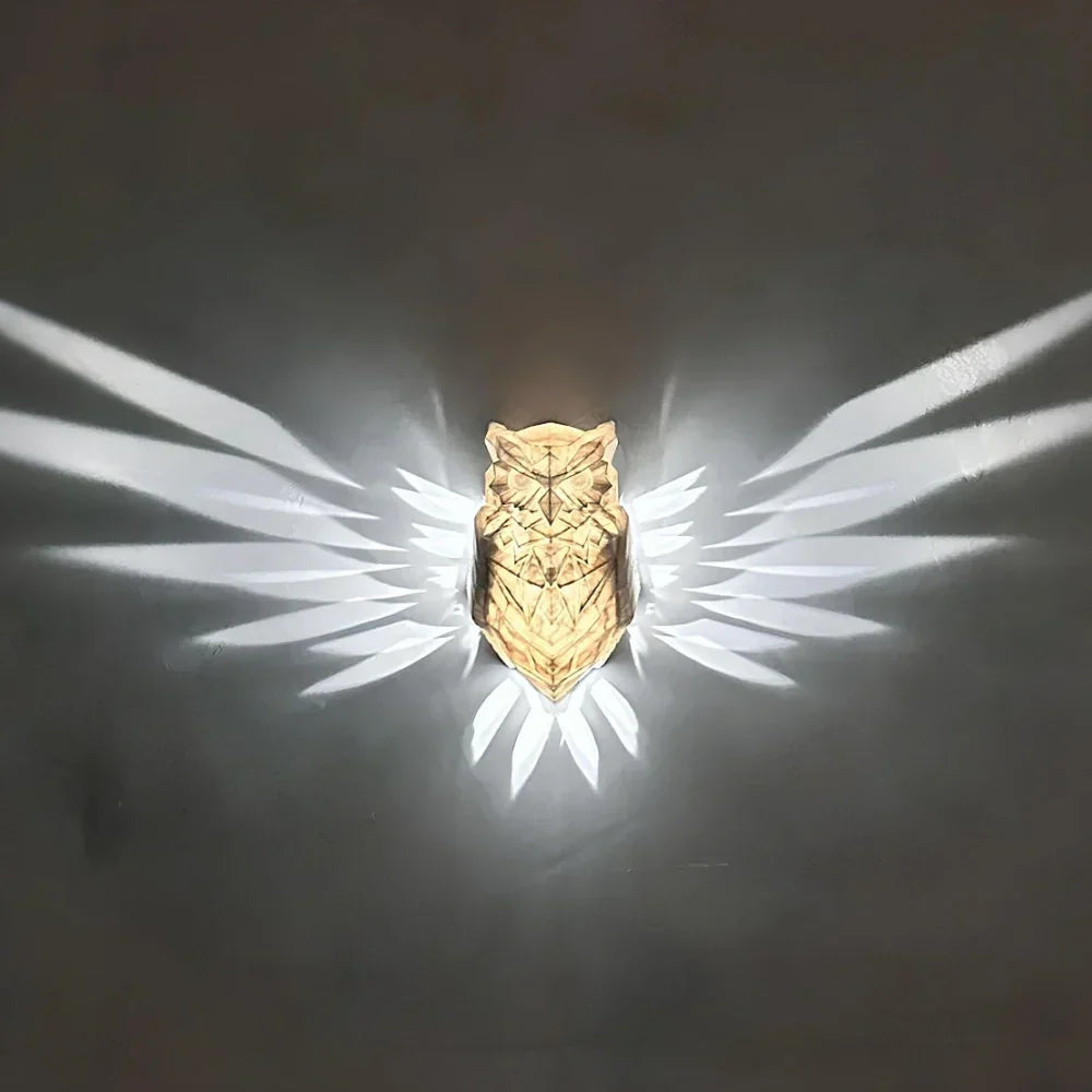 Versatile Luminous Wing LED projection sconce, an animal themed wall light for modern home decor.