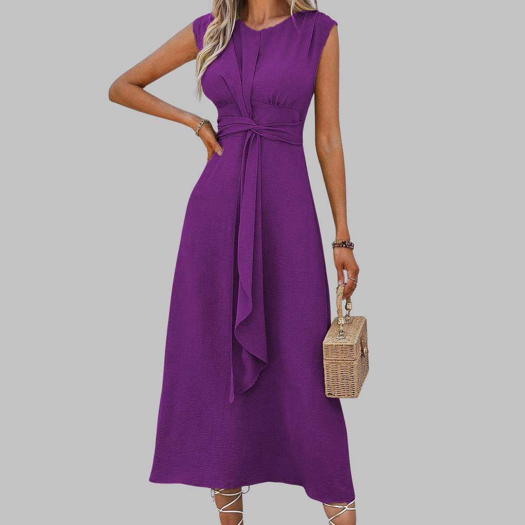 Women's Sleeveless Round Neck Maxi Dress