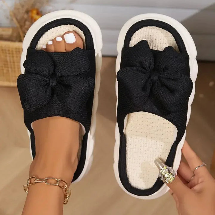 Women's Bow Detail Slides
