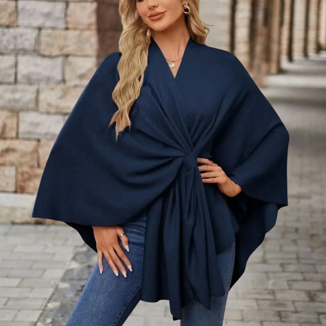 Elegant Draped Poncho