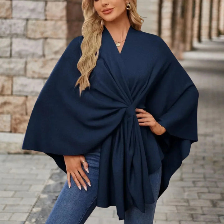 Elegant Draped Poncho
