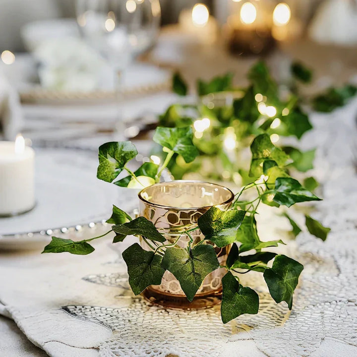 Nvroome decorative LED leaf garland string lights, perfect for warm white home ambiance.