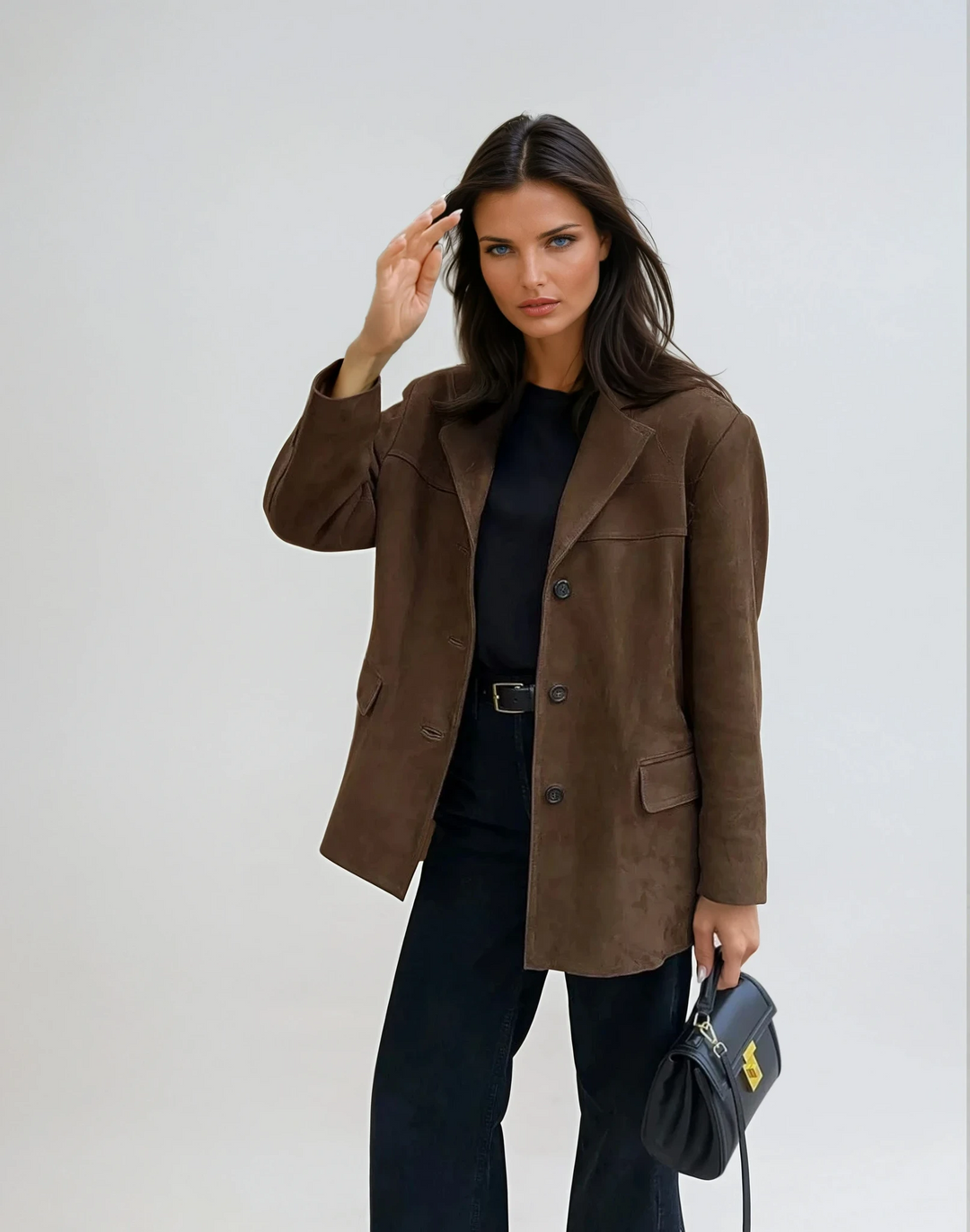Women's Banbury effortless layering blazer. Chic, versatile outerwear jacket perfect for all-season fashion.