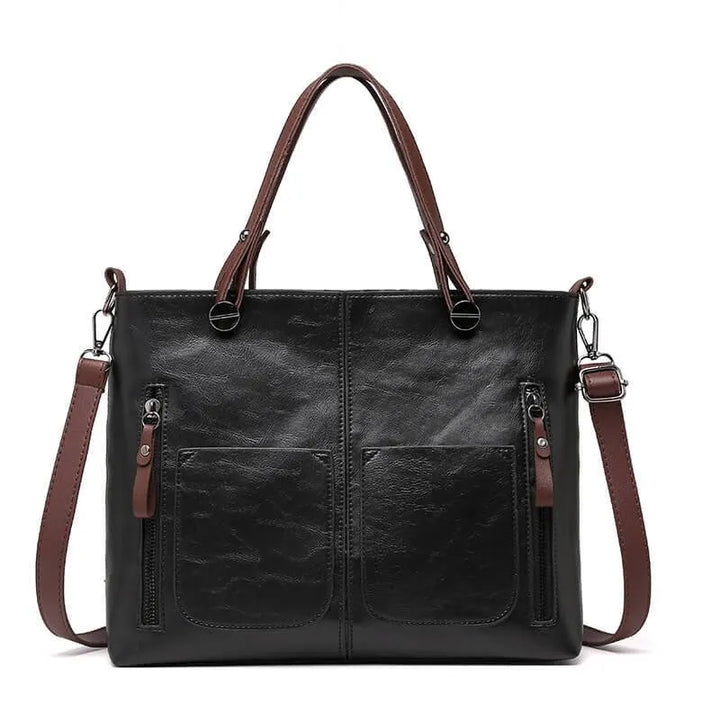 Durable women's genuine leather shoulder bag. Can be worn as a versatile crossbody bag or handbag.