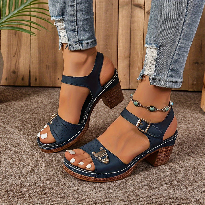 Women's Elegant Sandals - Black, Brown, Blue, Khaki, Pink, Crimson, White