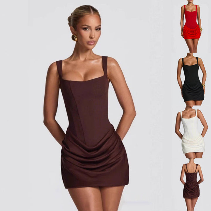 Elegant women's corset mini dress, perfect for parties & special occasions.