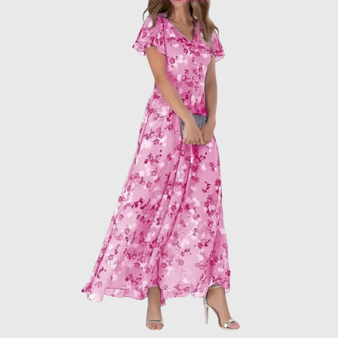 Ladies' flattering tummy control maxi dress, a versatile and comfortable everyday dress for spring & summer style.