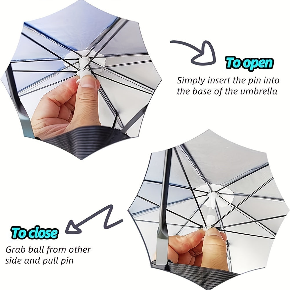 Stay dry and shaded with this hands-free UV protection umbrella hat for hikers.