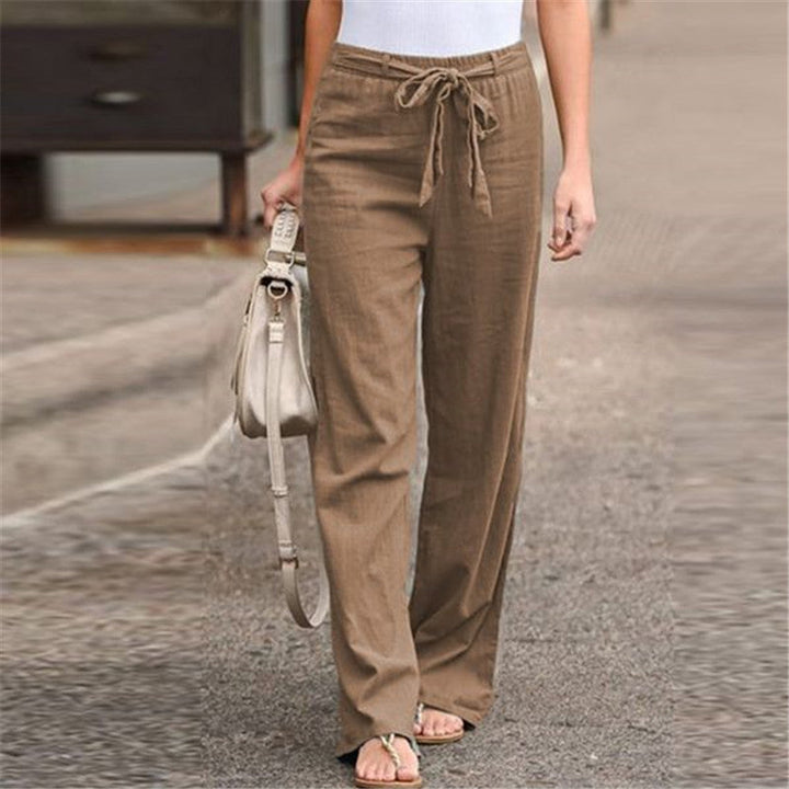 Women's comfortable relaxed fit pants in a soft fabric, perfect for casual everyday wear or lounging.