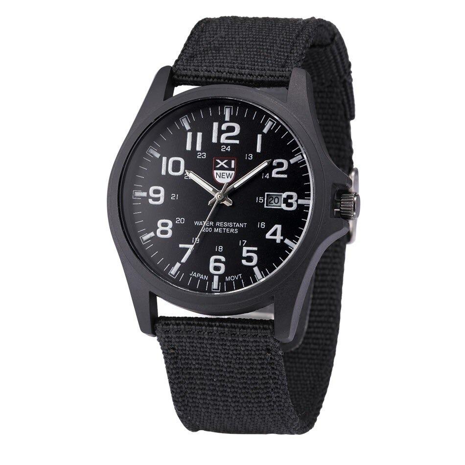 Rugged men's tactical wrist watch with illuminated display, perfect for outdoor sports and adventure.