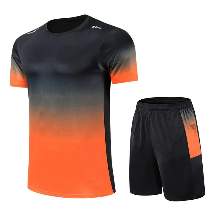 Lightweight men's quick-dry activewear two-piece set for ultimate comfort during workouts.