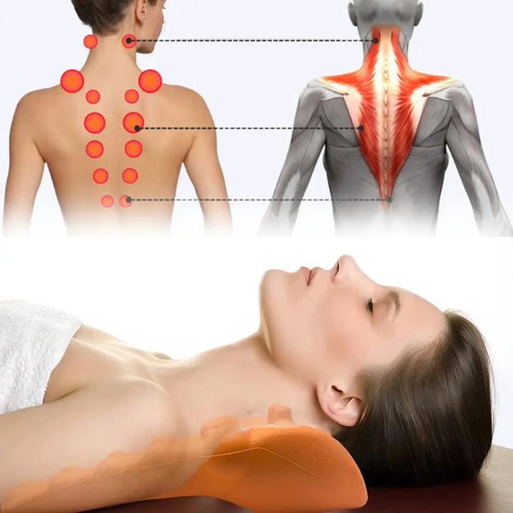 Portable TrapiRelief acupressure tool for therapeutic neck & shoulder pain management.