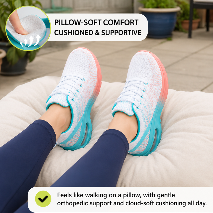 Stylish women's comfort sneakers, orthopedic & air cushioned, perfect for daily wear.